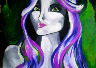 purple_lady_art_woman_farver_coulors_green_black
