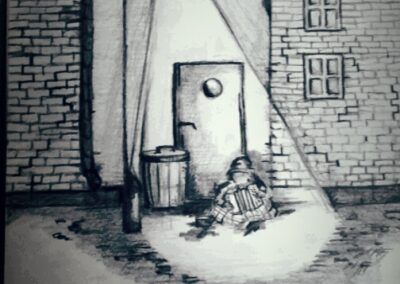 alley_music_pencil_drawing_tegning_blyant_baggård_musik