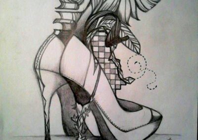shoes_sko_stiletter_blyantstegning_fatacy_abstrakt_prettyshoes_flowers_pencildrawing
