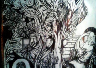 forrest_wonders_magic_drawings_black_mønster_animals