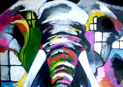 Colours_Elephant_Animals_Art_Windows