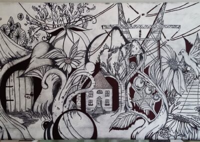 forrest_house_drawingwithpen_pe_tegning_black_skovtegning_mystik_magi